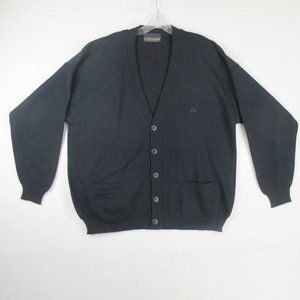 Il Granchio V neck Navy Cardigan Size XL Crab Emblem